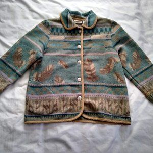 Coldwater Creek Sweater Jacket Southwest Medium